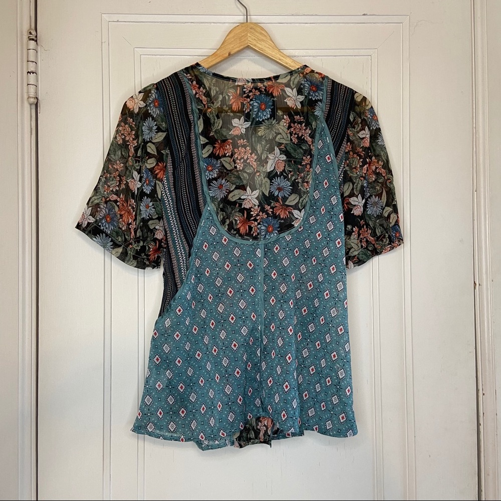 Tiny Brand (Anthro) Patchwork Wrap Blouse - image 7